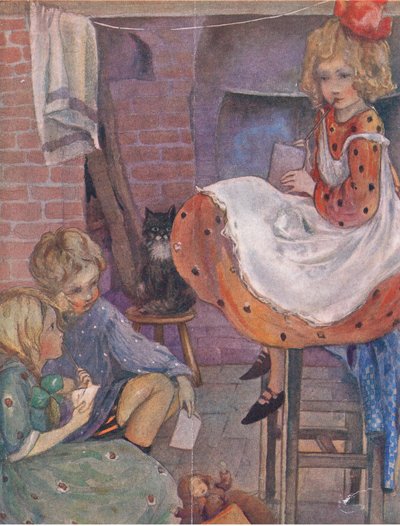 I cant think what to put, da The Big Book for Children (Herbert Strang) pubblicato da Humphrey Milford, Oxford University Press, c.1920 da Anne Anderson